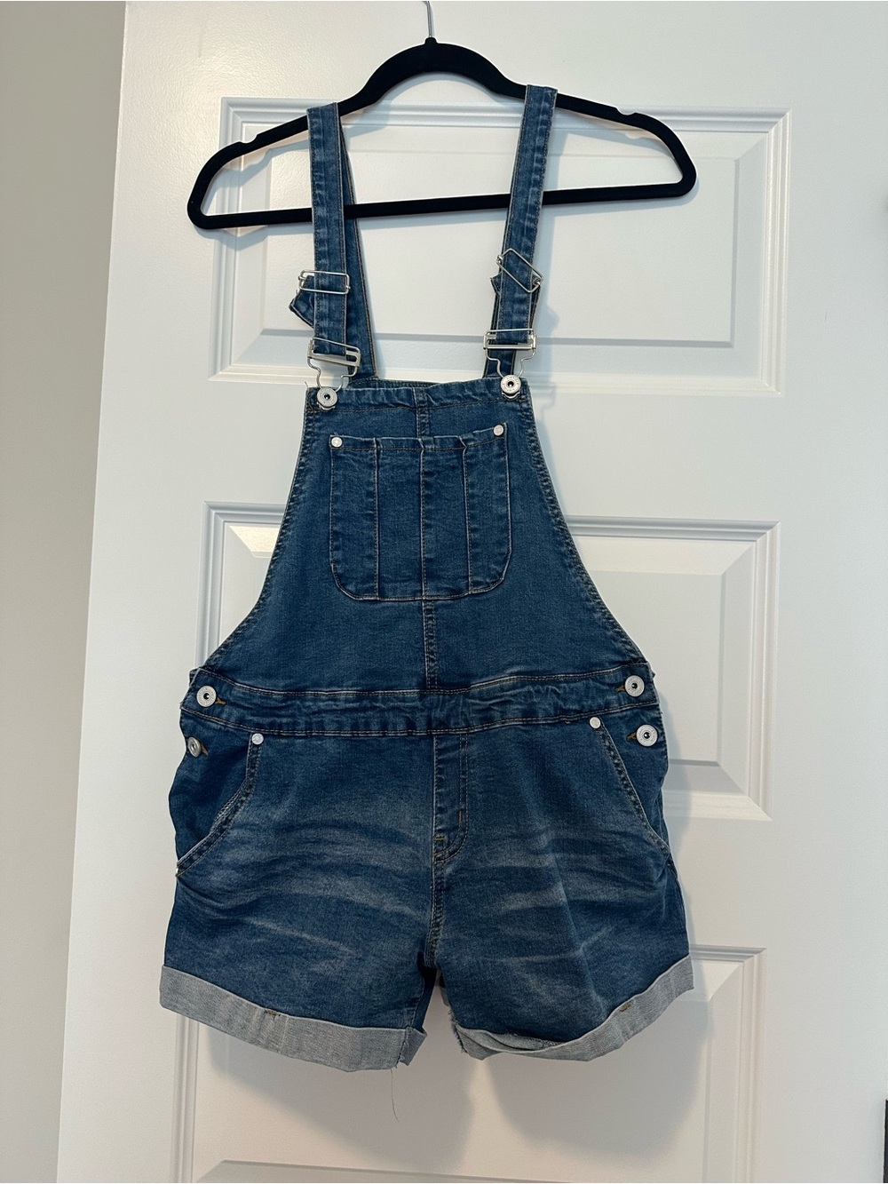 Denim Short Overalls - Blue
